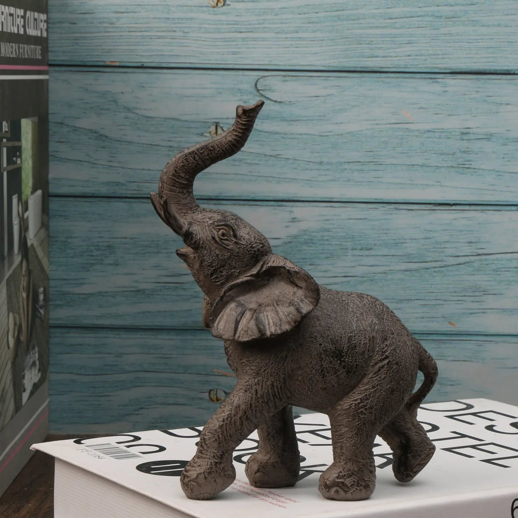 Elegant Elephant Statues for Home & Office Decor - Set of 2