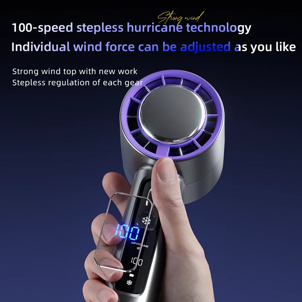 High-Speed Handheld USB Rechargeable Mini Fan - Cool Anywhere!