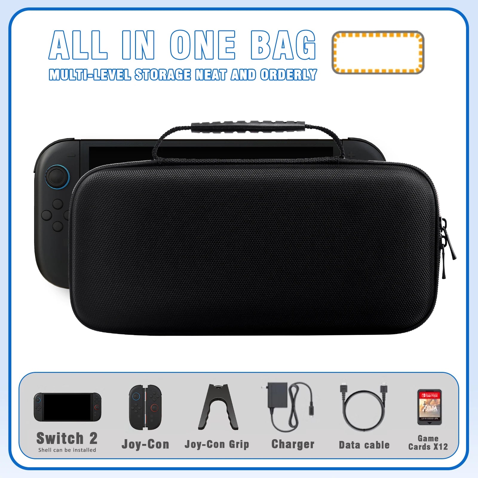 VGBUS Nintendo Switch 2 Travel Case Kit with Hard Shell & Accessories