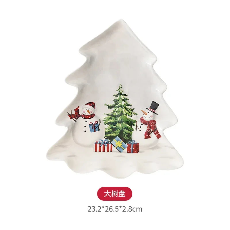 Adorable Christmas Snowman Ceramic Dish Set - Perfect Holiday Decor