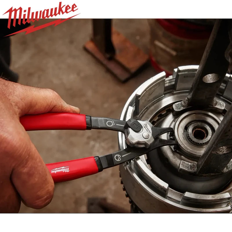 Milwaukee Convertible Snap Ring Pliers - 6-inch 90°/18° Precision Tool