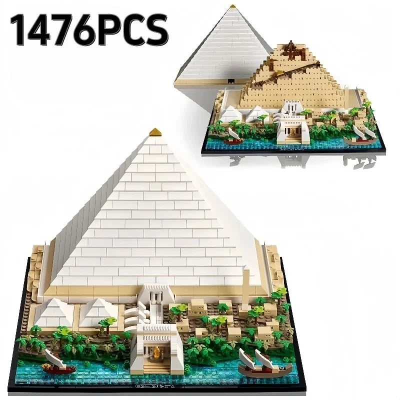 1476PCS Pyramid of Giza Building Blocks Set - Engaging STEM Toy