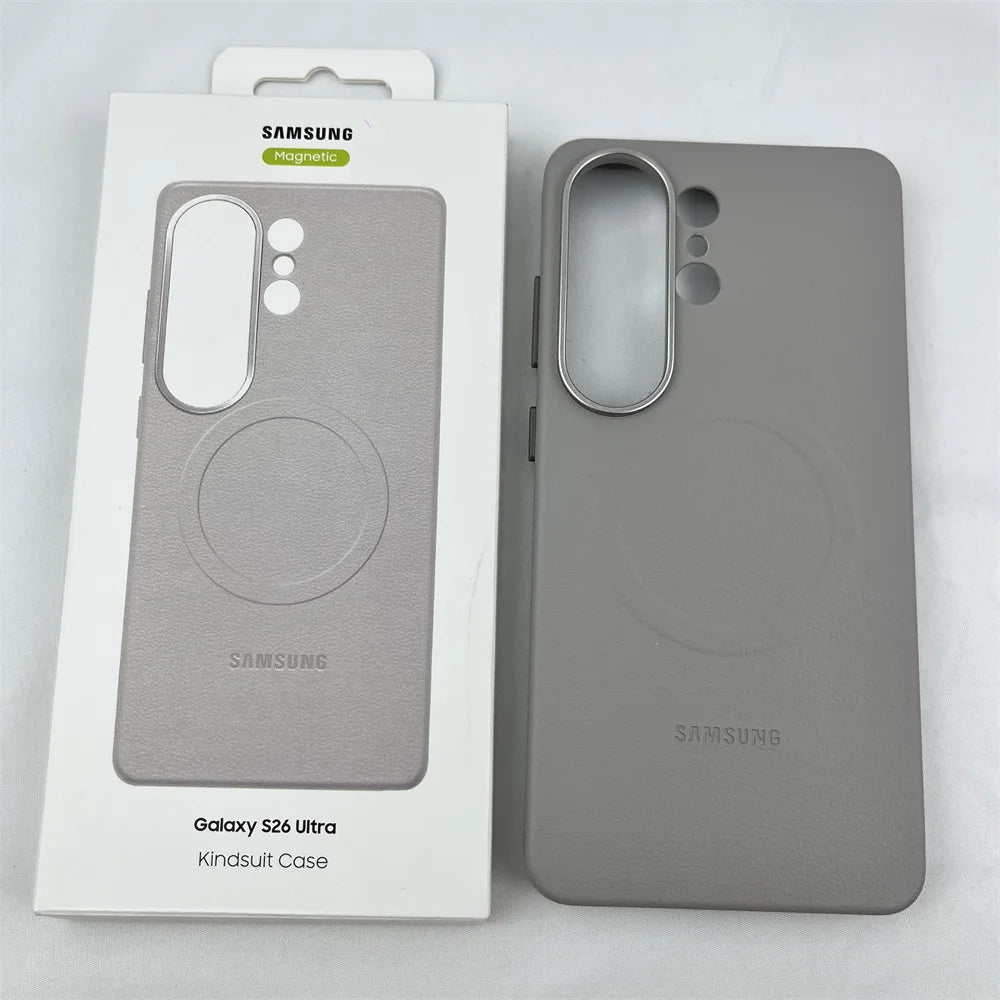 Luxurious Leather Magnetic Case for Samsung Galaxy S26 Ultra