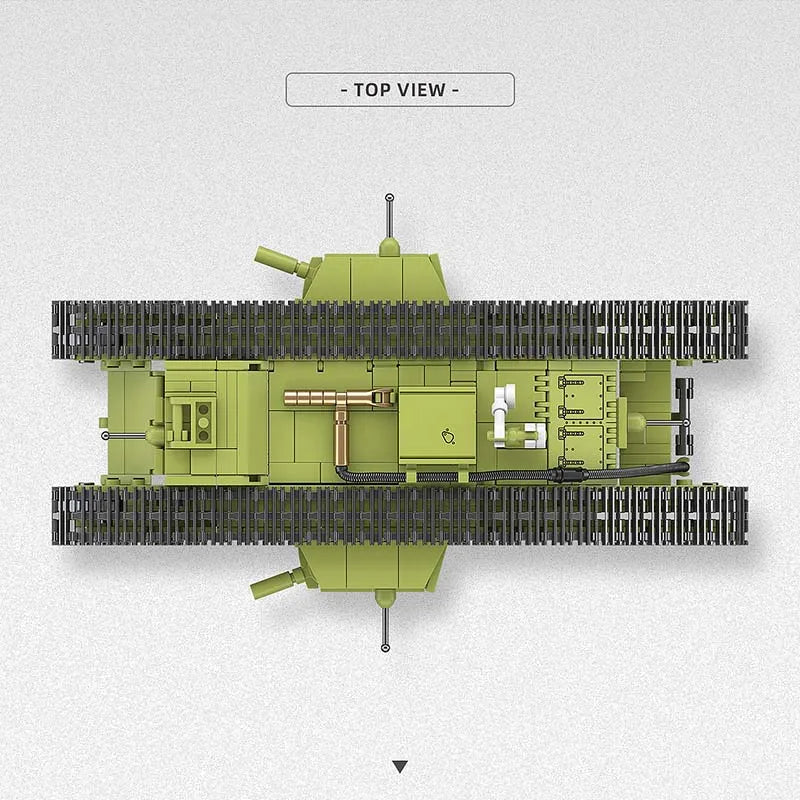 900Pcs MK.V Heavy Tank Building Blocks Model - Fun Military Toy