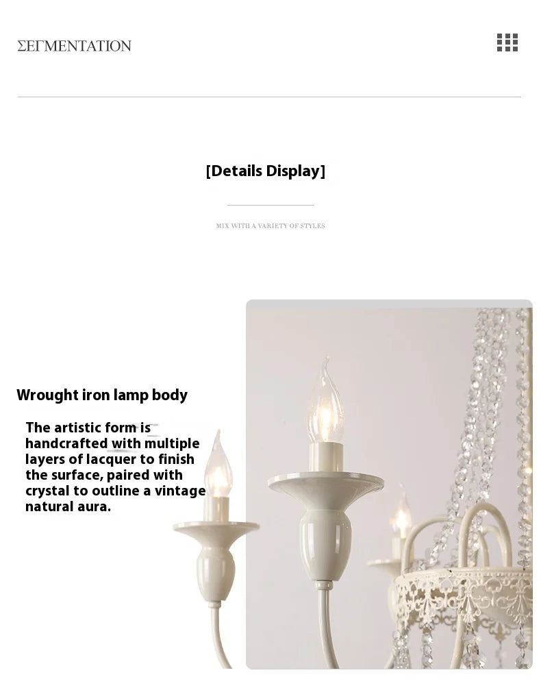 Elegant Adjustable Crystal Chandelier for Living Room & Bedroom