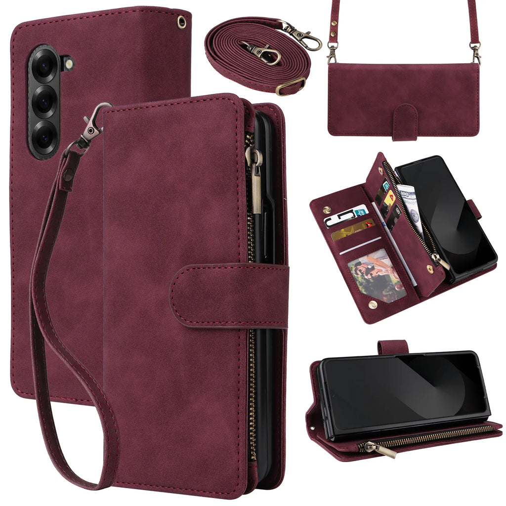 Stylish Premium Leather Wallet Case for Samsung Galaxy Z Fold
