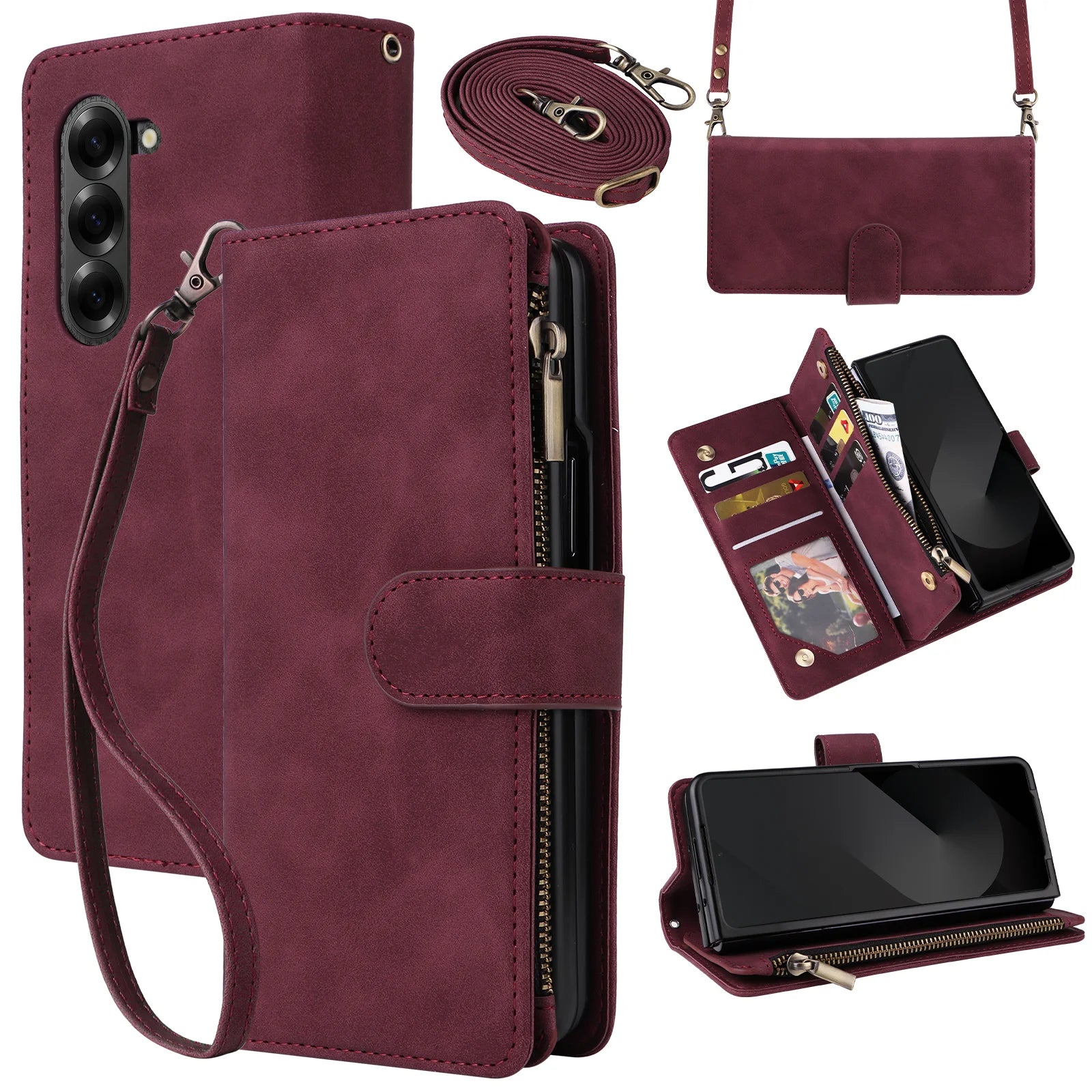 Stylish Premium Leather Wallet Case for Samsung Galaxy Z Fold