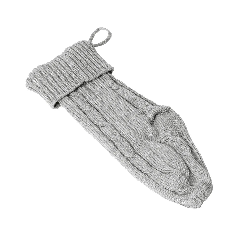 Cozy Knitted Christmas Stocking Gift Bag - Perfect Holiday Decor