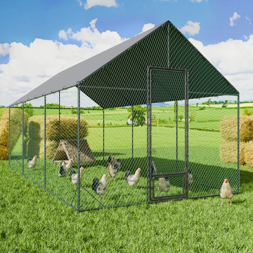 Heavy Duty XXL Chicken Coop with Waterproof Cover & Walk-In Design