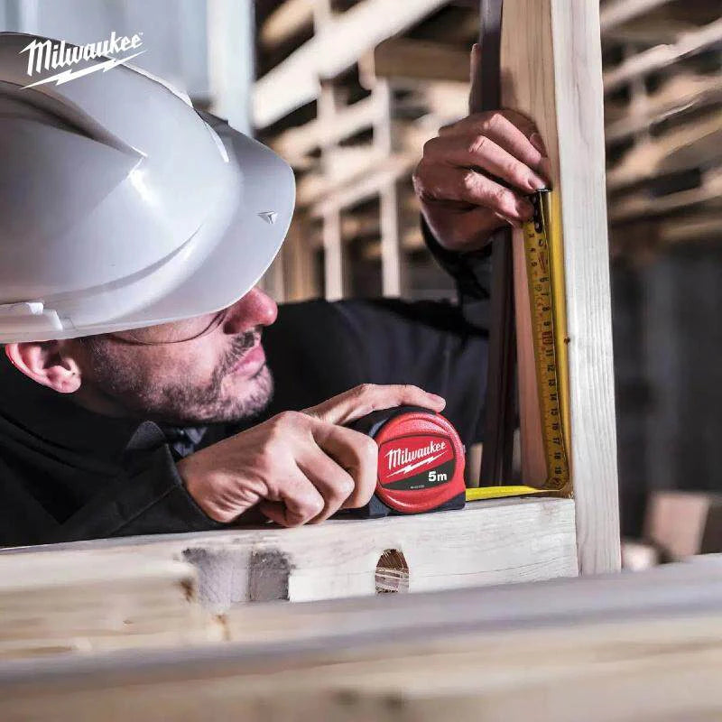 Milwaukee Slimline 5m & 8m Tape Measures - Durable & Compact Measuring Tool