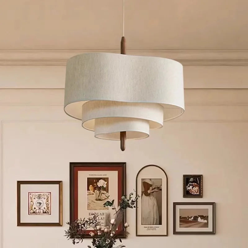 Wabi Sabi Japanese Cloth Pendant Light for Home & Dining Decor