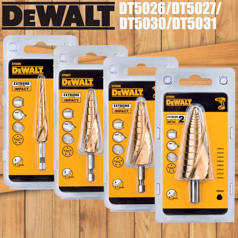 DEWALT Titanium Step Drill Bit Set - Impact Hex, Durable Metal Tool