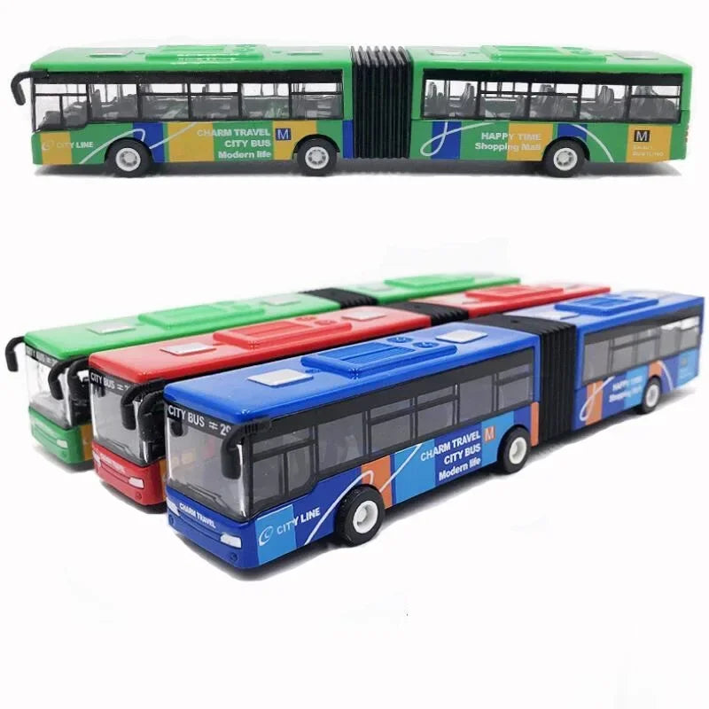 1/64 Diecast City Bus Toy - Pull Back Action Educational Gift
