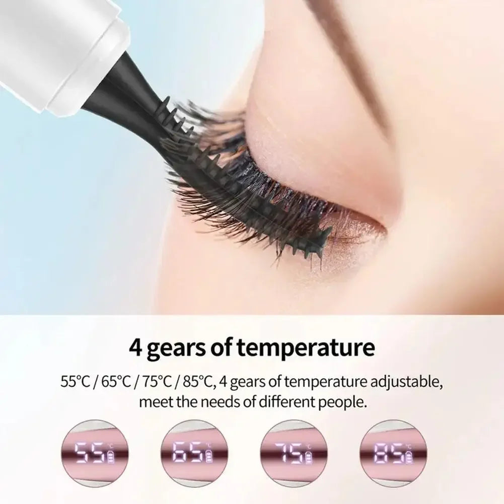 USB Rechargeable Electric Heated Eyelash Curler - 4 Temperature Modes