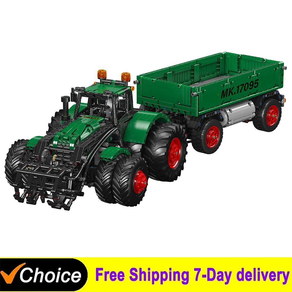 MOULD KING 17095 Remote-Controlled Tractor Building Block Set