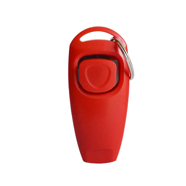 2-in-1 Dog Training Clicker & Whistle Aid Tool with Key Ring