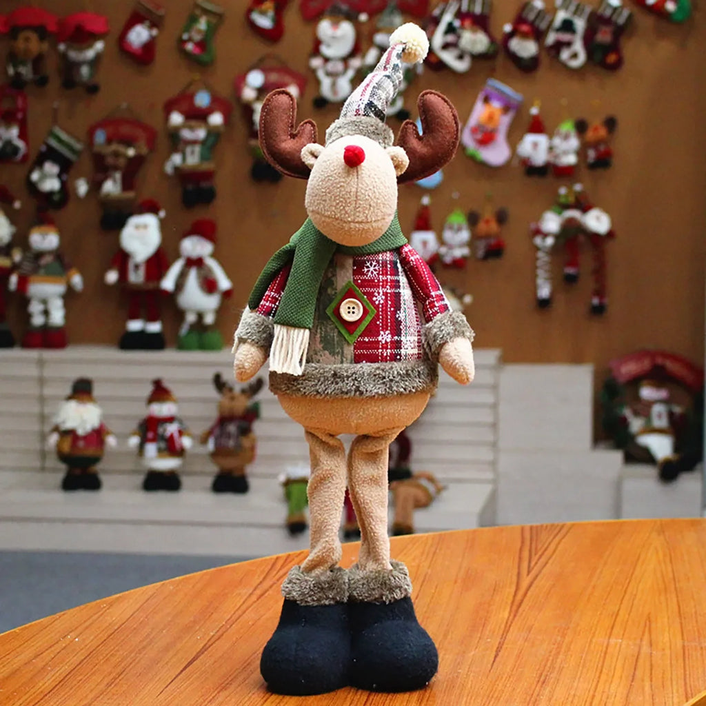 Adorable Santa Snowman & Reindeer Plush Dolls - Perfect Holiday Decor