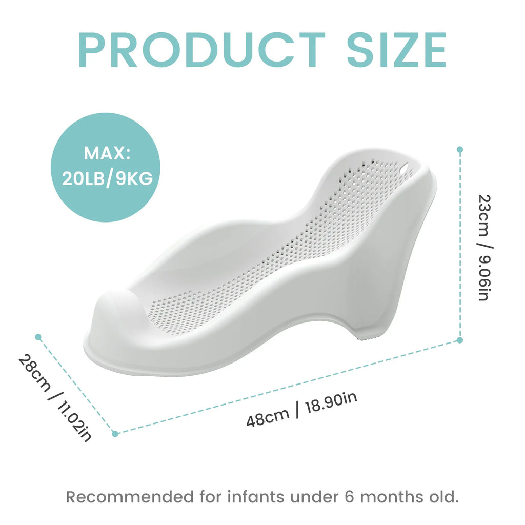 Ergonomic Soft Baby Bath Support - Comfortable & Quick-Drying Infant Seat