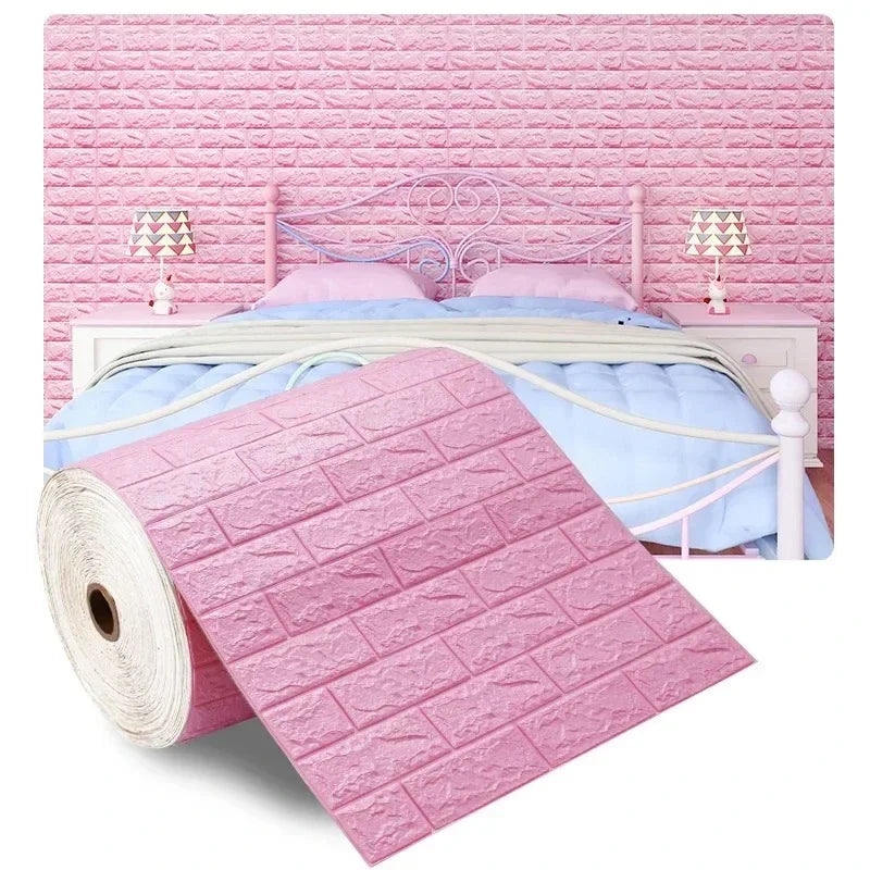 3D Self-Adhesive Foam Brick Wallpaper - Modern Home Décor