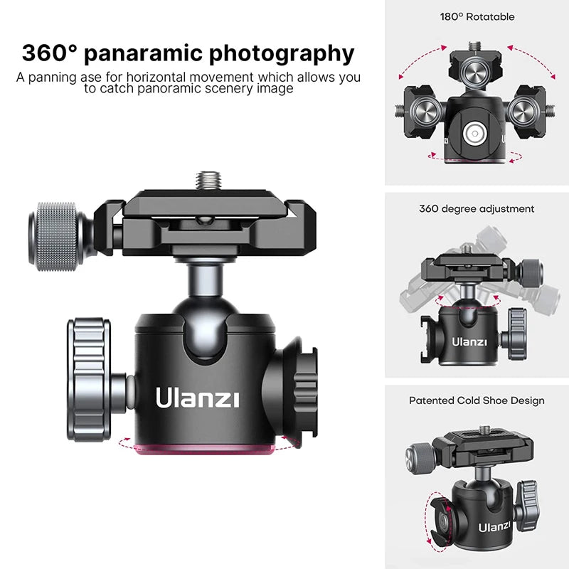 Ulanzi MT-24 Extendable Metal Tripod with Ballhead & Cold Shoe