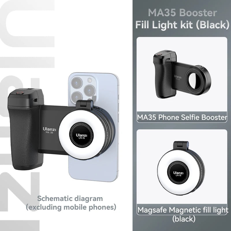 Ulanzi MA35 Selfie Phone Grip with Bluetooth Shutter & Stabilizer