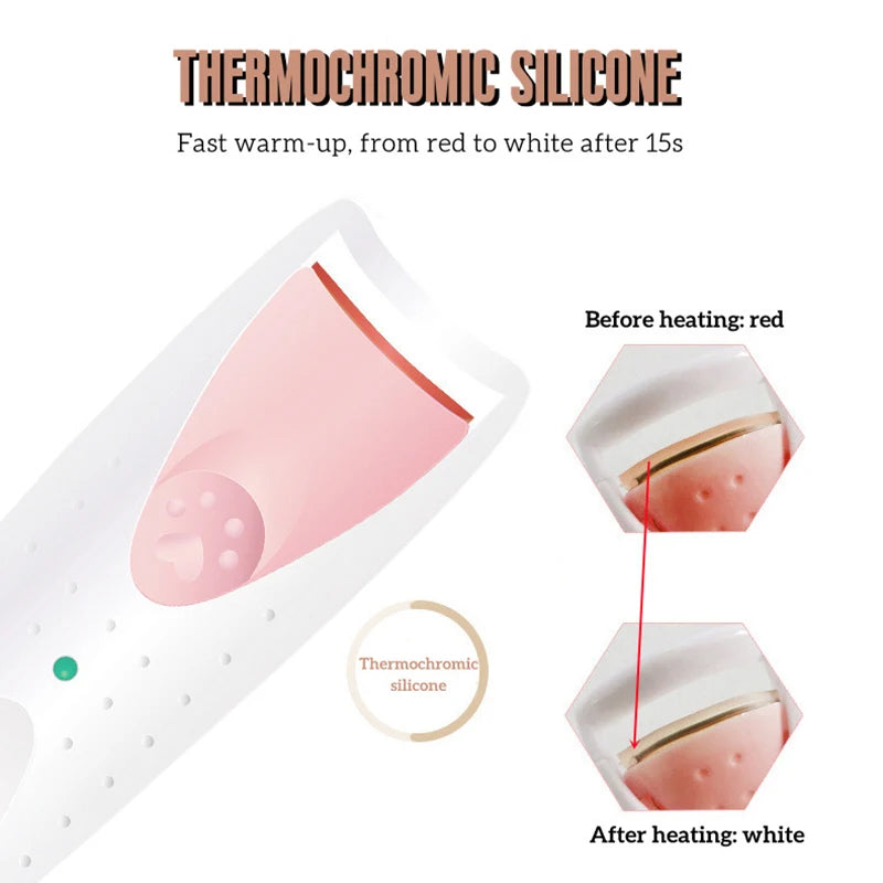 Electric Heated Eyelash Curler – Long-Lasting Lift & Curl