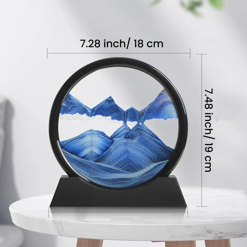 Beautiful 3D Hourglass Moving Sand Art for Relaxing Home Office Decor