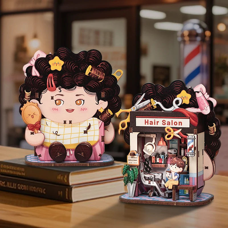 CUTEBEE Mini Store DIY Wooden Dollhouse Kit - Creative Crafting Fun