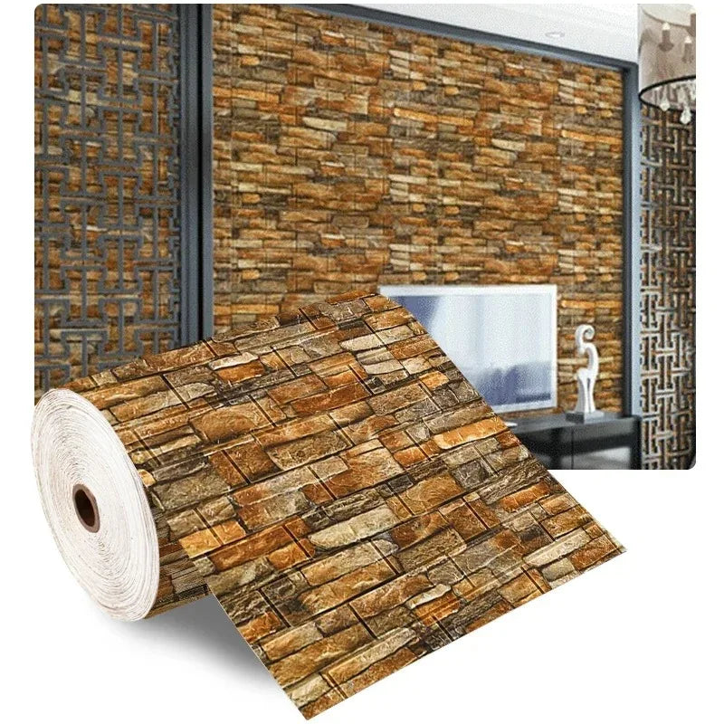 3D Self-Adhesive Foam Brick Wallpaper - Modern Home Décor