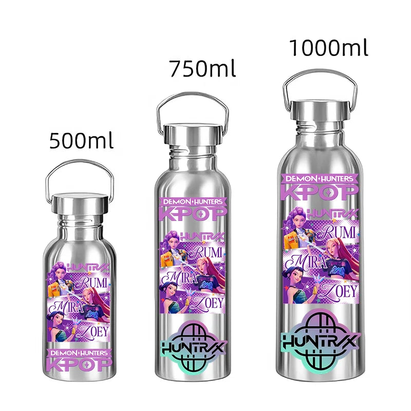 KPop Style Stainless Steel Water Bottle - 500/750/1000ML