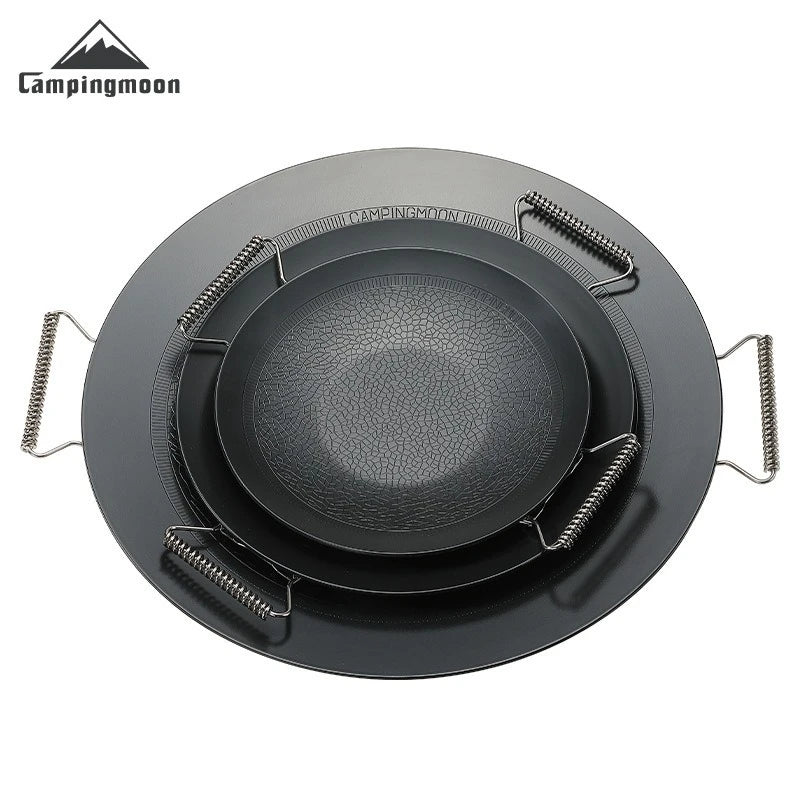 CAMPINGMOON Non-Stick Folding BBQ Baking Tray - Portable & Durable