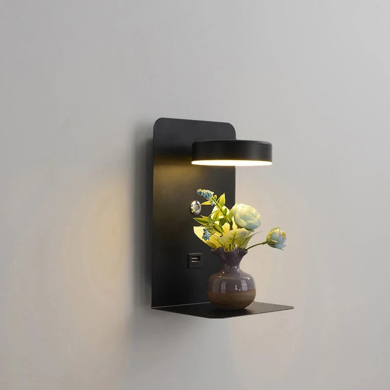 Modern LED Wall Lamp with USB Charging - Stylish Indoor Sconce