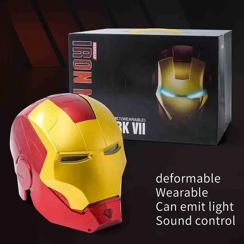 Electric Voice Helmet with LED Eyes - Cosplay Accessory