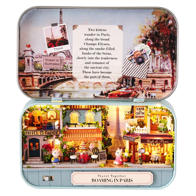 CUTEBEE DIY Dollhouse Kit - Creative Miniature Fun for Kids