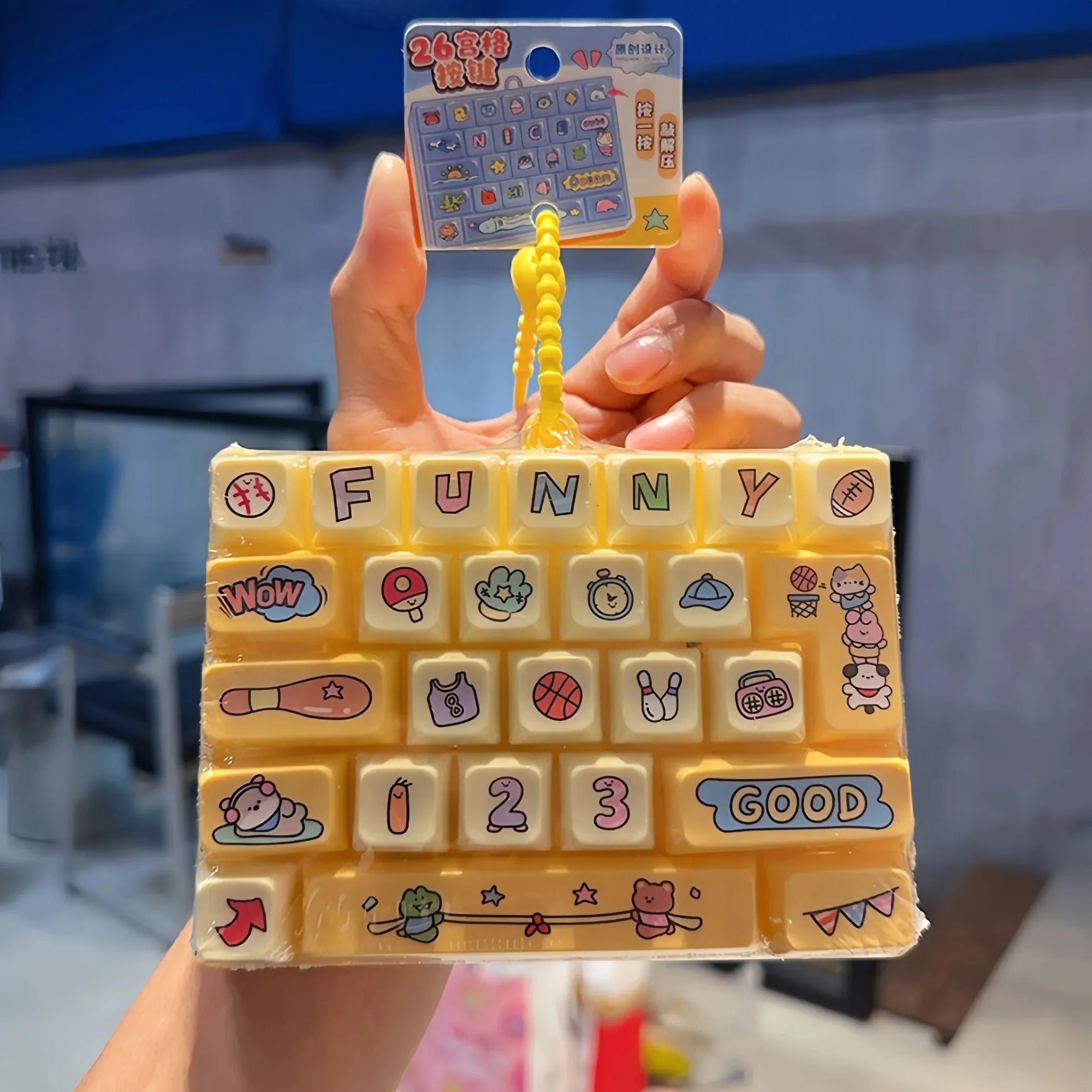 Cute 26-Key Stress Relief Fidget Toy - Durable & Portable Décor