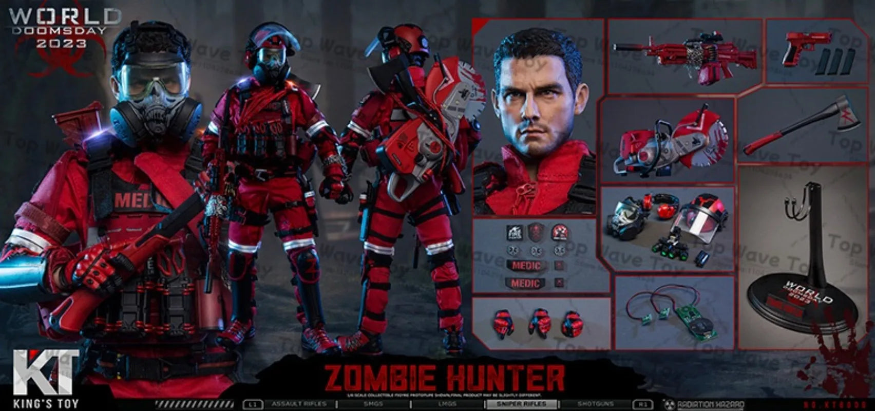 12-Inch Zombie Hunter Action Figure - Highly Movable Soldier Model