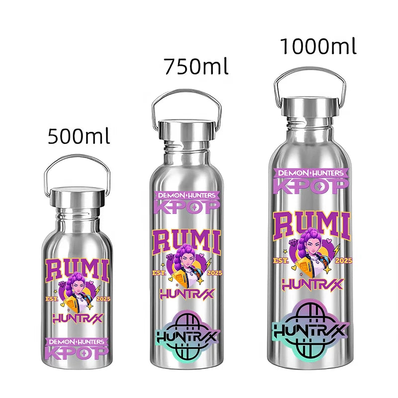 KPop Style Stainless Steel Water Bottle - 500/750/1000ML
