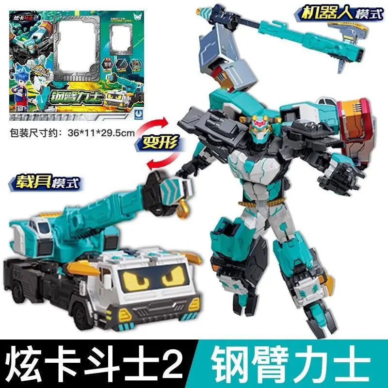 Transforming Metal Robot Action Figure - Blue SUV Mech Toy