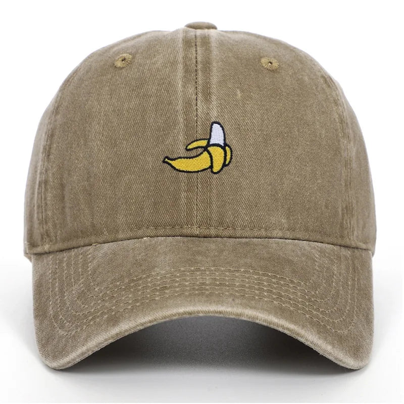 Banana Embroidered Outdoor Baseball Hat - Unisex Sunshade Cap