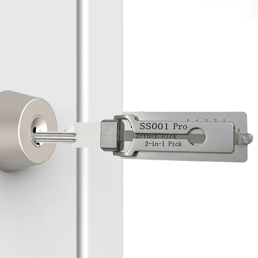 VODOOL 2-in-1 Stainless Steel Key Decoder and Pickup Tool Kit