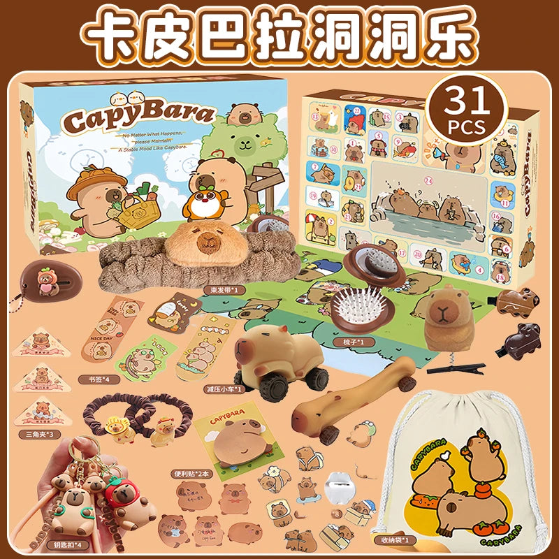 Delightful Capybara Advent Calendar for Kids' Holiday Fun