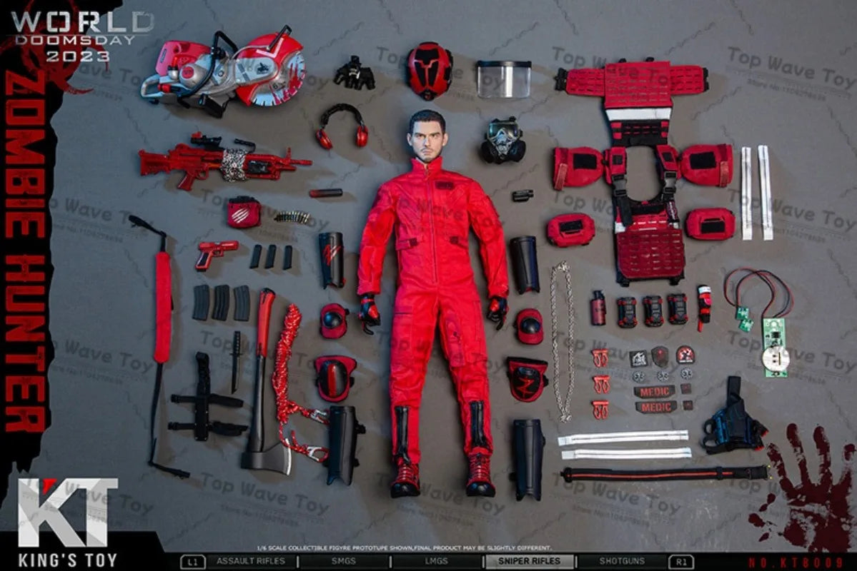 12-Inch Zombie Hunter Action Figure - Highly Movable Soldier Model