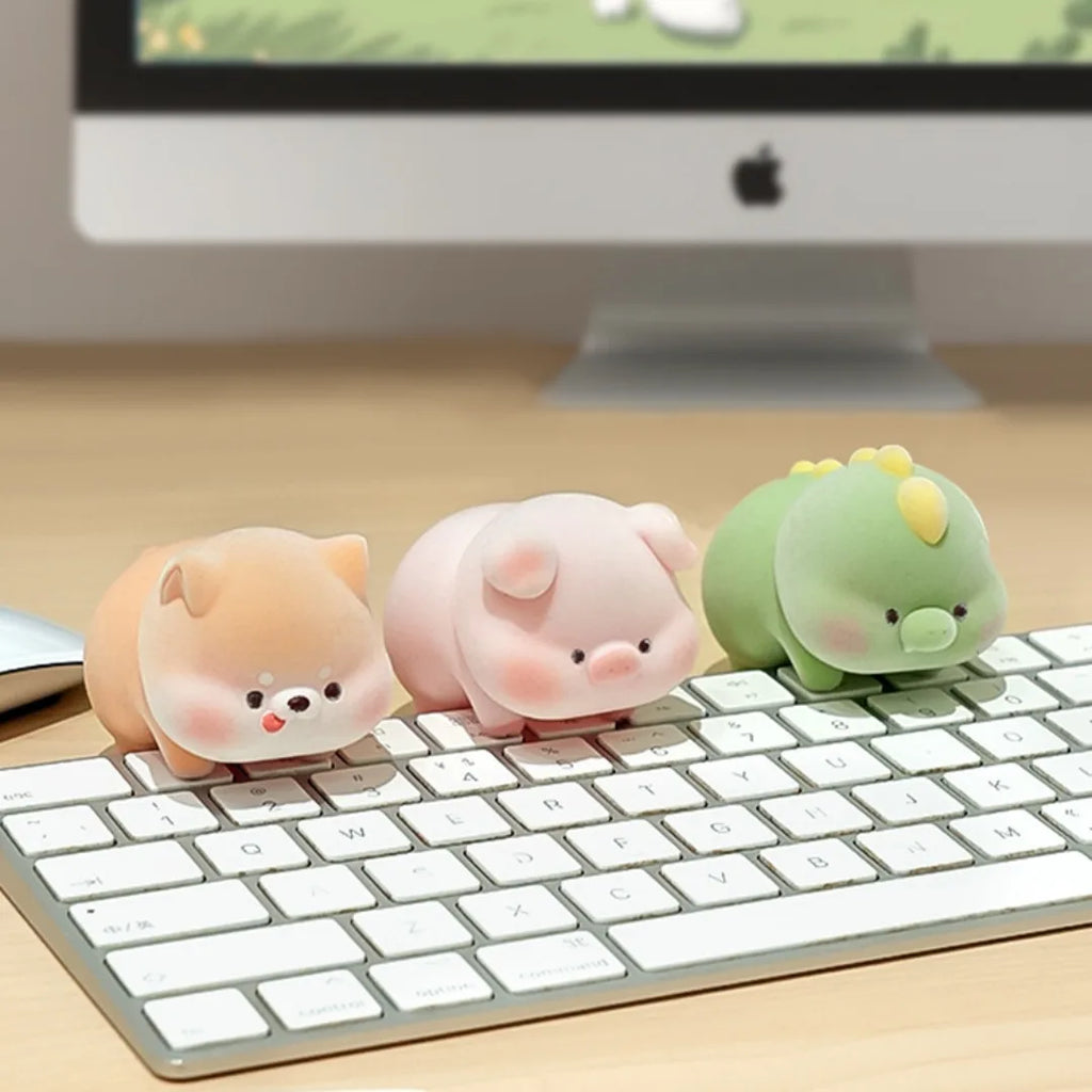 Cute Animal Computer Monitor Decor - Fun Desk Ornaments