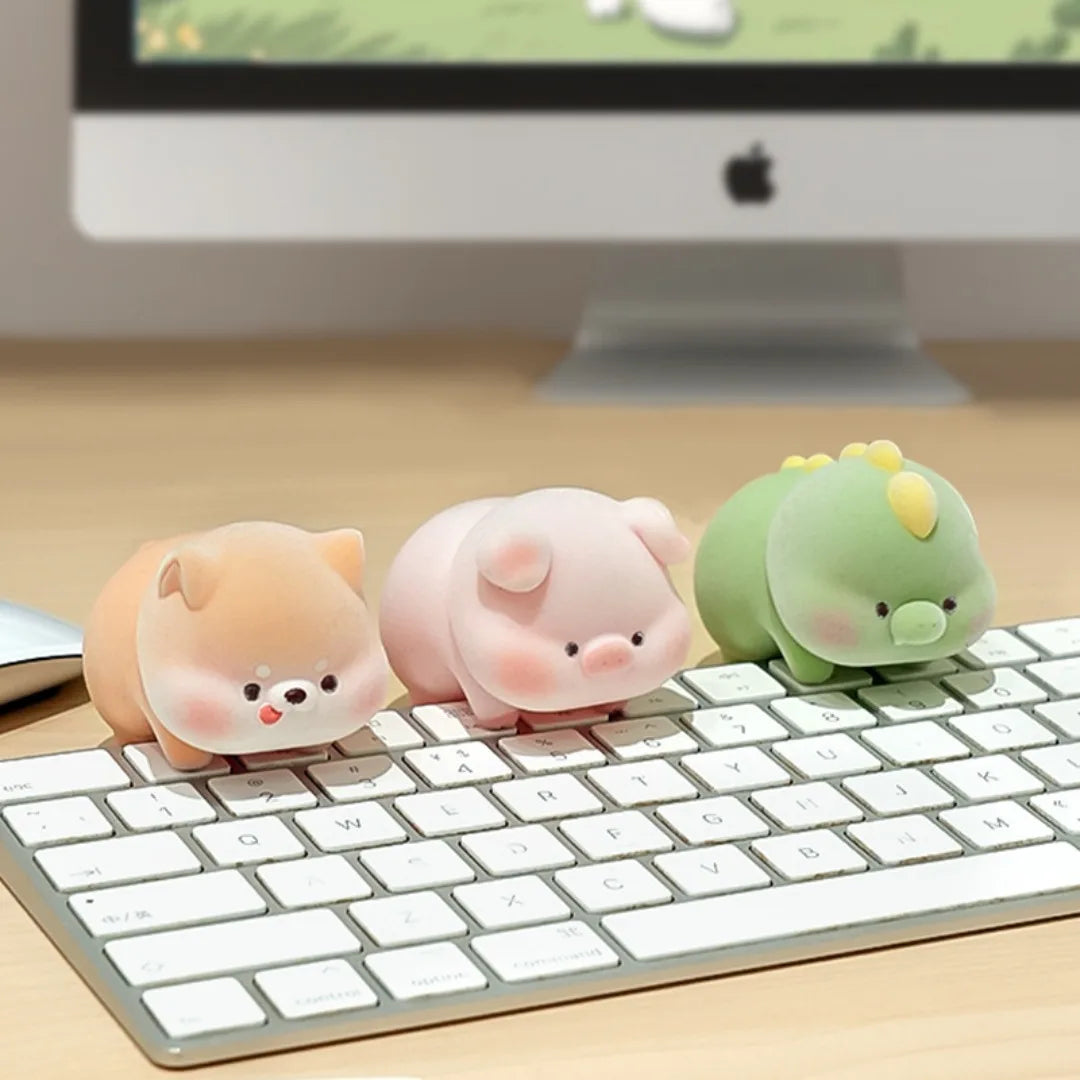 Cute Animal Computer Monitor Decor - Fun Desk Ornaments