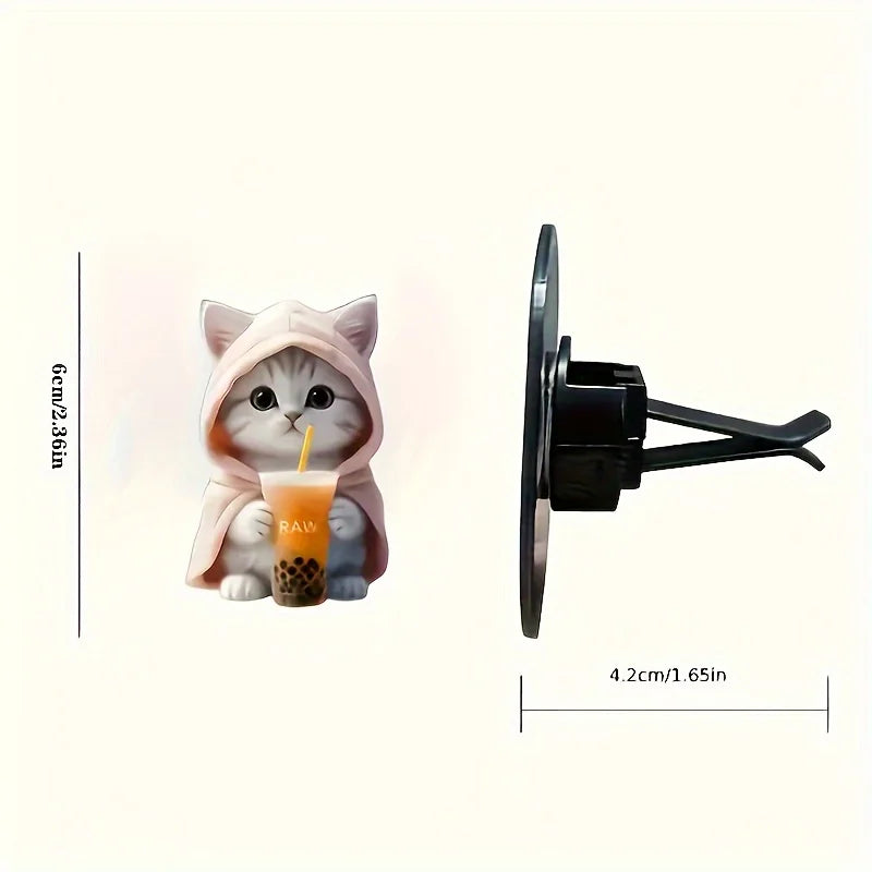 Cute Cat Aromatherapy Vent Clip - Long-Lasting Fragrance & Decor
