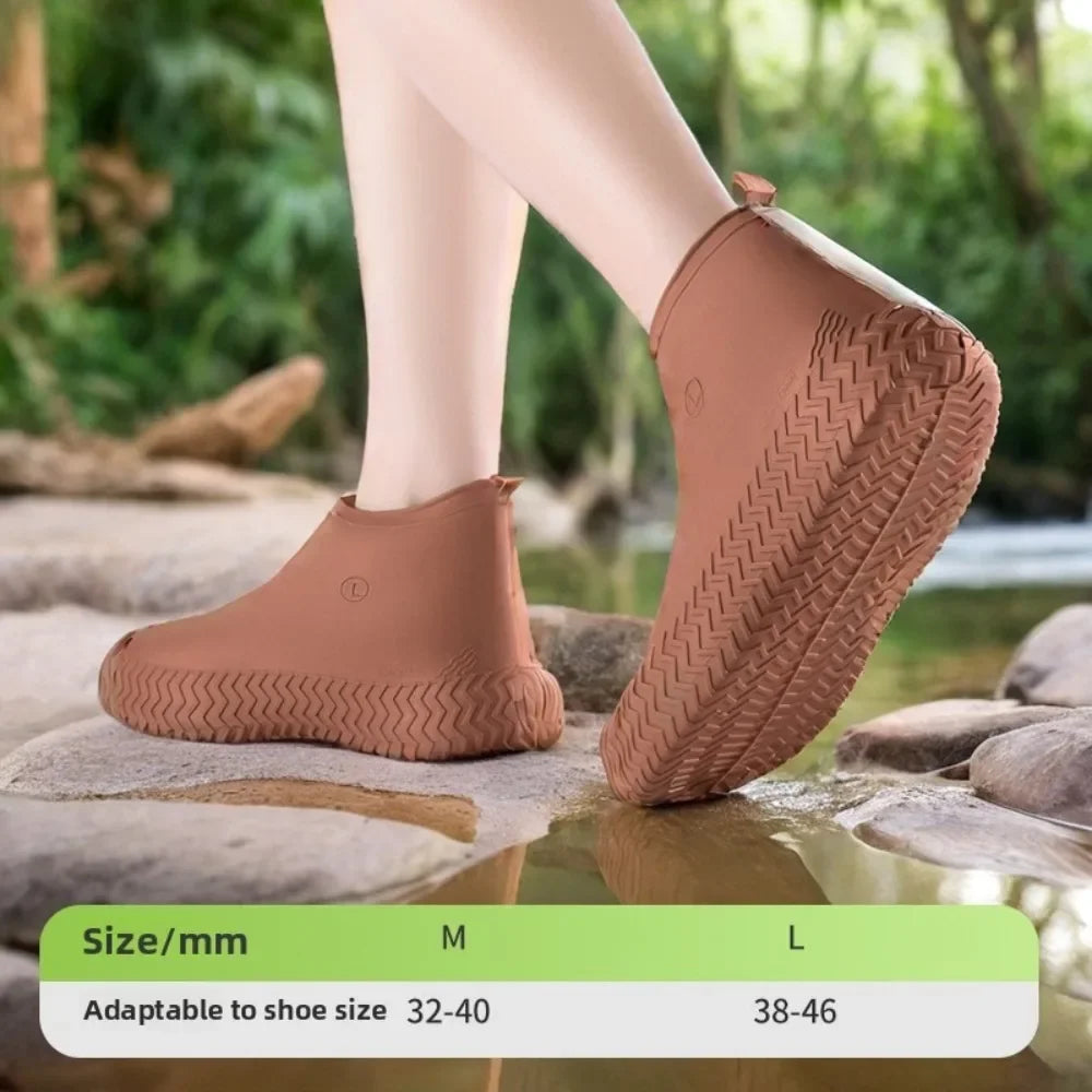 Reusable Thick Latex Waterproof Shoe Covers for Men & Women