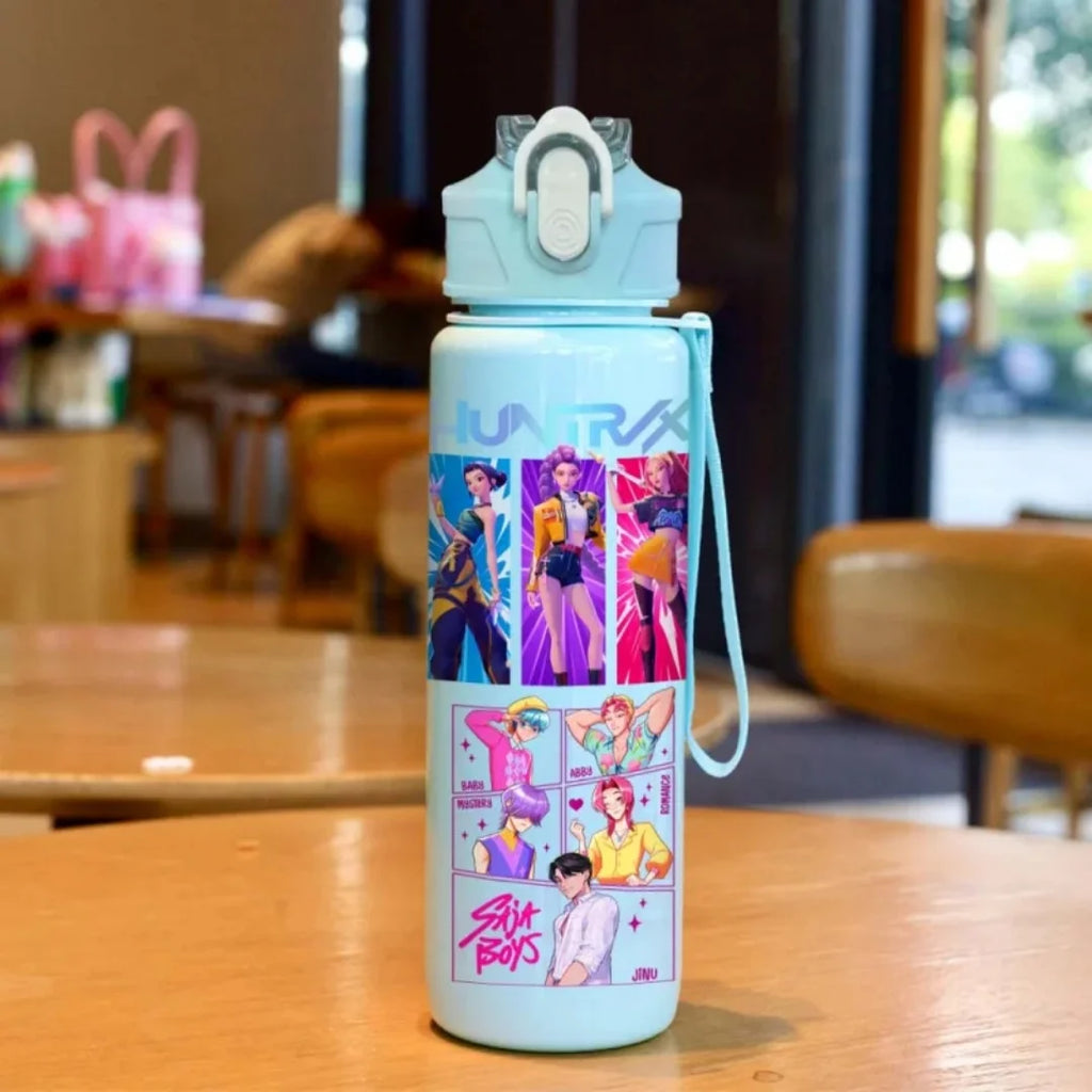 Fun 3D Printed Cartoon Water Bottle - Portable, Leakproof, 750ml