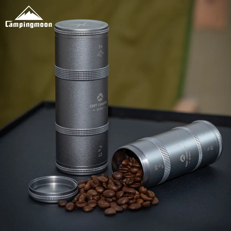 CAMPINGMOON Airtight Coffee Storage Can - Travel-Friendly & Durable