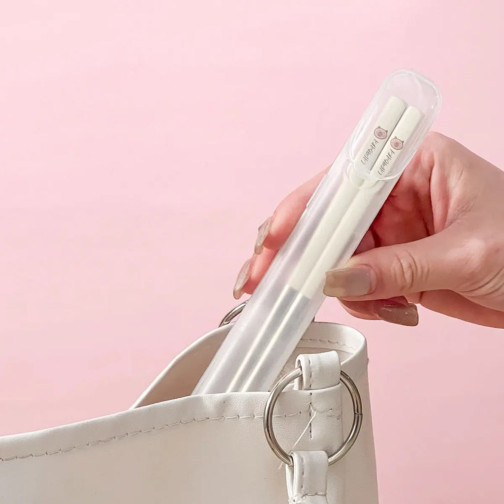 Cute Capybara Stainless Steel Chopsticks - Portable & Non-Slip