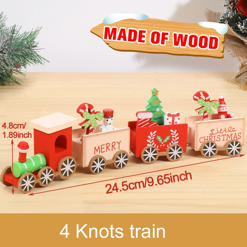 Christmas Train Ornament – Festive Wooden & Plastic Holiday Decor